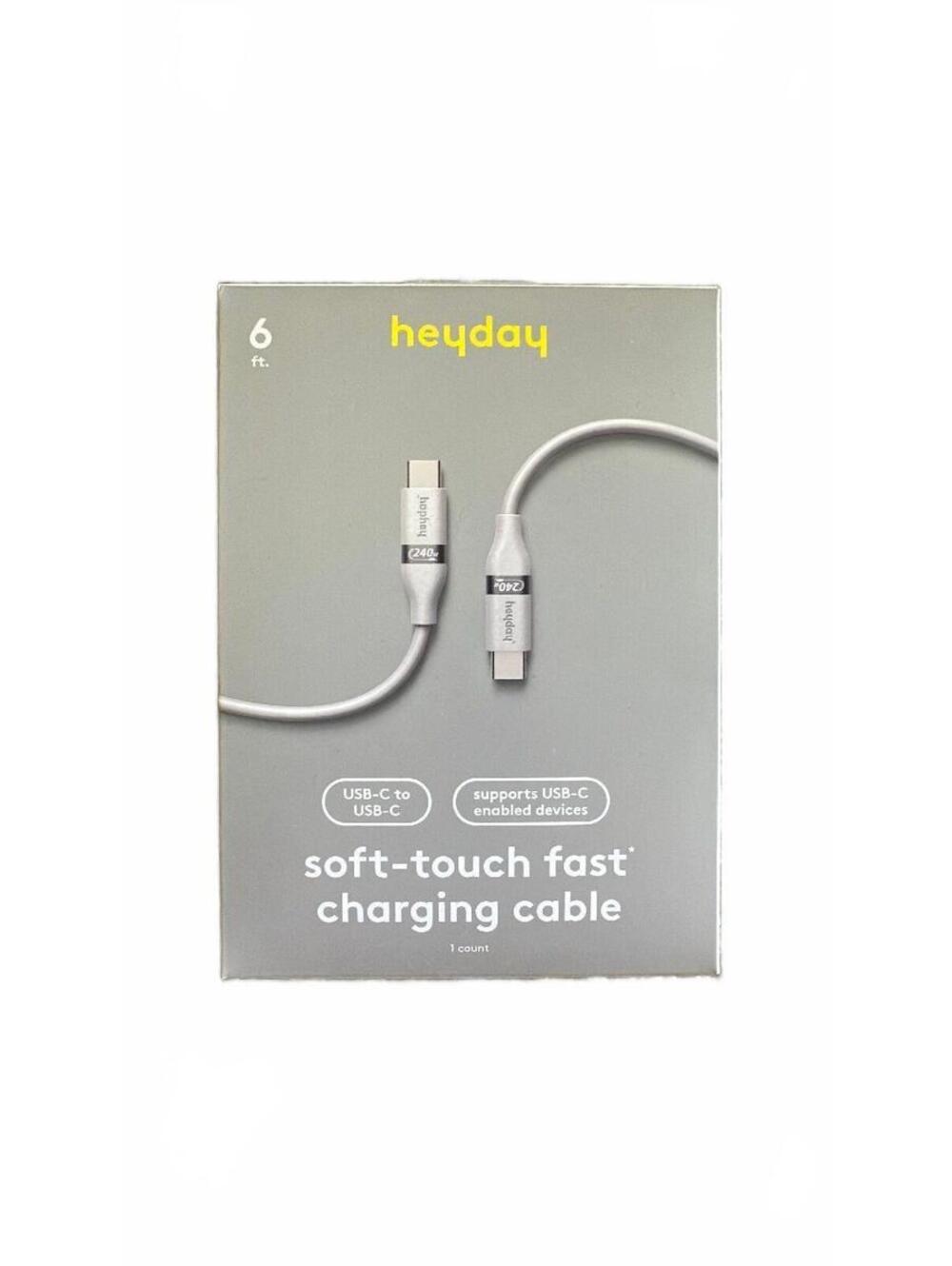 6ft Heyday USBC TO USBC charging cable